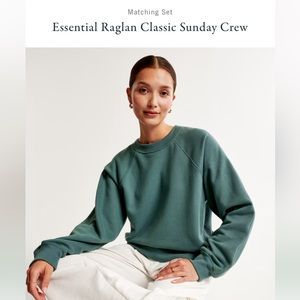 Abercrombie and Fitch Essentials Sunday Raglan Crew